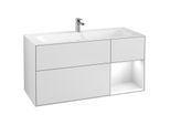 Villeroy und Boch Finion Waschtischunterschrank G070GFMT 119,6x59,1cm, Emotion, Regal rechts Glossy white lacquer, White matt lacquer