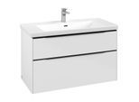 Villeroy und Boch Subway 3.0 Waschtisch-Unterschrank C57001VE 97,3x57,6x47,8cm, ohne LED/Griff Volcano black, brilliant white