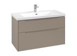 Villeroy und Boch Subway 3.0 Waschtisch-Unterschrank C57002VM 97,3x57,6x47,8cm, ohne LED/Griff monochrom, taupe