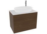 Villeroy und Boch Finion Waschtischunterschrank F87100GN 80x60,3cm, Abdeckplatte white matt, Walnut veneer