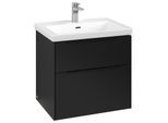 Villeroy und Boch Subway 3.0 Waschtisch-Unterschrank C576L1VL 62,2x57,6x47,8cm, mit LED/Griff Volcano black, volcano black