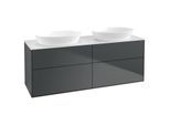 Villeroy und Boch Finion Waschtischunterschrank GA8100HG 160x60,3cm, Emotion, Abdeckplatte white matt, Midnight Blue Matt Lacquer
