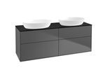 Villeroy und Boch Finion Waschtischunterschrank FA8200GK 160x60,3cm, Abdeckplatte black matt, Anthracite matt