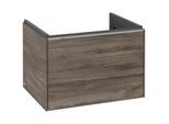 Villeroy und Boch Subway 3.0 Waschtisch-Unterschrank C57500RK 62,2x42,9x47,8cm, ohne LED/Griff Aluminium glänzend, stone oak
