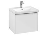 Villeroy und Boch Subway 3.0 Waschtisch-Unterschrank C57900VE 52,3x42,9x44,75cm, ohne LED/Griff Aluminium glänzend, brilliant white