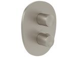 Villeroy und Boch Antao Fertigmontageset TVS11100100064 Unterputz-Thermostat mit Einwege-Mengenregulierung, brushed nickel black