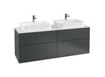 Villeroy und Boch Finion Waschtischunterschrank G43100HG 160x60,3cm, Emotion, Abdeckplatte white matt, Midnight Blue Matt Lacquer