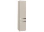 Villeroy und Boch Subway 3.0 Hochschrank C59101VN 40x171x36,2cm, Schanier rechts/Griff Volcano black, cashmere grey