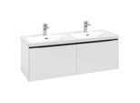Villeroy und Boch Subway 3.0 Waschtisch-Unterschrank C56701VE 127,2x42,9x47,8cm, ohne LED/Griff Volcano black, brilliant white