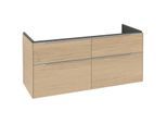 Villeroy und Boch Subway 3.0 Waschtisch-Unterschrank C602L0VJ 127,2x57,6x47,8cm, mit LED/Griff Aluminium glänzend, nordic oak