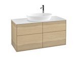 Villeroy und Boch Finion Waschtischunterschrank G91100PC 120x60,3cm, Emotion, Abdeckplatte white matt, Oak Veneer