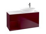 Villeroy und Boch Finion Waschtischunterschrank G921HBHB 120cm, Abdeckplatte white matt, Emotion, Regale Peony matt lacquer, Peony Matt