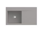 Villeroy und Boch Subway Style 50 Einbauspüle 335201KD links, mit Ablaufgarnitur, 900 x 510 mm, Handbetätigung, fossil CeramicPlus