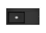 Villeroy und Boch Subway Style 60 Einbauspüle 336201J0 Becken links, Ablaufgarnitur mit Handbetätigung, 1000 x 510 mm, Chromite