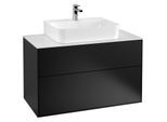 Villeroy & Boch Finion Unterschrank F10100PD 100x60,3x50,1cm, Black Matt Lacquer