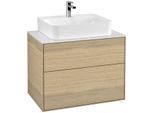 Villeroy und Boch Finion Waschtischunterschrank G09100PC 80x60,3x50,1cm, Emotion, Abdeckplatte white matt, Oak Veneer