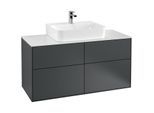 Villeroy und Boch Finion Waschtischunterschrank G13100HG 120x60,3cm, Emotion, Abdeckplatte white matt, Midnight Blue Matt Lacquer