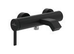 Villeroy und Boch Dawn Einhebel-Badewannenarmatur TVT106501152K5 mit Umsteller, Rückflussschutz, Wandmontage, matt black