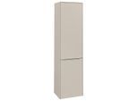 Villeroy und Boch Subway 3.0 Hochschrank C59300VN 40x171x36,2cm, Schanier rechts/Griff Aluminium glänzend, cashmere grey