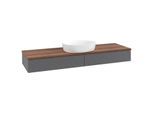 Villeroy und Boch Antao Waschtisch-Unterschrank K14112GK 160x19x50cm, Waschbeckenplattenfarbe warm walnut, anthracite matt lacquer
