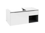 Villeroy und Boch Subway 3.0 Waschtisch-Unterschrank C572L1VE 100,1x42,25x51,6cm, mit LED/Griff Volcano black, brilliant white