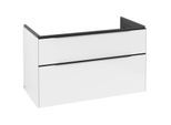 Villeroy und Boch Subway 3.0 Waschtisch-Unterschrank C570L1VE 97,3x57,6x47,8cm, mit LED/Griff Volcano black, brilliant white