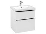 Villeroy und Boch Subway 3.0 Waschtisch-Unterschrank C57801VF 57,2x57,6x47,8cm, ohne LED/Griff Volcano black, pure white