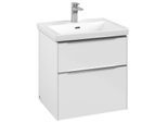 Villeroy und Boch Subway 3.0 Waschtisch-Unterschrank C57800VE 57,2x57,6x47,8cm, ohne LED/Griff Aluminium glänzend, brilliant white