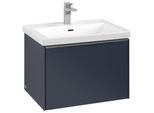 Villeroy und Boch Subway 3.0 Waschtisch-Unterschrank C57500VQ 62,2x42,9x47,8cm, ohne LED/Griff Aluminium glänzend, marine blue