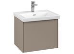 Villeroy und Boch Subway 3.0 Waschtisch-Unterschrank C57900VM 52,3x42,9x44,75cm, ohne LED/Griff Aluminium glänzend, taupe