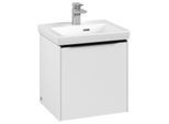 Villeroy und Boch Subway 3.0 Waschtisch-Unterschrank C58101VF 42,3x42,9x37,75cm, Schanier links/Griff Volcano black, pure white