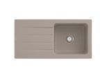 Villeroy und Boch Architectura Spüle 336001AM mit Ablaufgarnitur und Handbetätigung, Almond