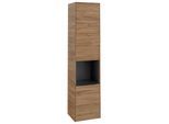 Villeroy und Boch Subway 3.0 Hochschrank C58901RH 40x171x36,2cm, Schanier rechts/Griff Volcano black, kansas oak