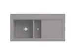 Villeroy und Boch Subway 60 Einbauspüle 677001KD links, mit Ablaufgarnitur, Handbetätigung, 1000 x 510 mm, fossil CeramicPlus