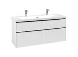 Villeroy und Boch Subway 3.0 Waschtisch-Unterschrank C60201VE 127,2x57,6x47,8cm, ohne LED/Griff Volcano black, brilliant white