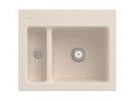 Villeroy und Boch Subway 60 XM Einbauspüle 678001FU mit Ablaufgarnitur, 620 x 510 mm, Handbetätigung, ivory CeramicPlus