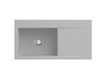 Villeroy und Boch Subway Style 60 Einbauspüle 336201SM Becken links, Ablaufgarnitur mit Handbetätigung, 1000 x 510 mm, Steam