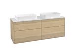 Villeroy und Boch Finion Waschtischunterschrank F31100PC 160x60,3cm, Abdeckplatte white matt, Oak Veneer