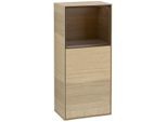 Villeroy und Boch Finion Seitenschrank G500GNPC 41,8x93,6cm, links, Emotion, Regal oben Walnut Veneer, Oak Veneer