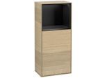 Villeroy und Boch Finion Seitenschrank G500PDPC 41,8x93,6cm, links, Emotion, Regal oben Black matt, Oak Veneer