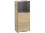 Villeroy und Boch Finion Seitenschrank G510GKPC 41,8x93,6cm, rechts, Emotion, Regal oben Anthracite Matt, Oak Veneer