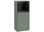 Villeroy und Boch Finion Seitenschrank F500PDGM 41,8x93,6x27cm, links, Regal oben Black matt, Olive Matt Lacquer