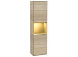 Villeroy und Boch Finion Hochschrank F470HFPC 41,8x151,6x27cm, rechts, Regal Gold Matt Lacquer, Oak Veneer