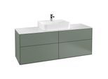 Villeroy und Boch Finion Waschtischunterschrank F19100GM 160x60,3cm, Abdeckplatte white matt, Olive Matt Lacquer