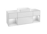 Villeroy und Boch Finion Waschtischunterschrank G741MTMT 160x60,3x50,1cm, Regale White matt lacquer, White matt lacquer