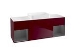 Villeroy und Boch Finion Waschtischunterschrank G741GKHB 160x60,3x50,1cm, Regale Anthracite matt lacquer, Peony Matt