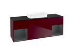Villeroy und Boch Finion Waschtischunterschrank F742HGHB 160x60,3x50,1cm, Regale Midnight matt lacquer, Peony Matt