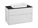 Villeroy und Boch Finion Waschtischunterschrank G23200MT 100x60,3cm, Emotion, Abdeckplatte black matt, White matt lacquer