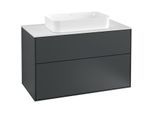 Villeroy und Boch Finion Waschtischunterschrank F23100HG 100x60,3cm, Abdeckplatte white matt, Midnight Blue Matt Lacquer