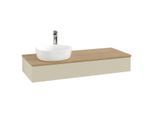 Villeroy und Boch Antao Waschtisch-Unterschrank K11151HJ 120x19x50cm, Hahnloch, Waschbeckenplattenfarbe honey oak, silk grey matt lacquer